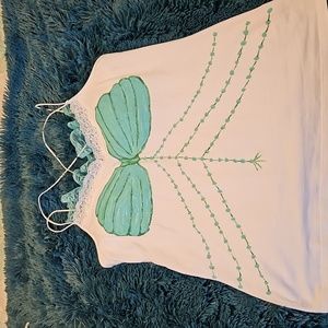 Mermaid Turquoise Clam Shell Top XL Jrs